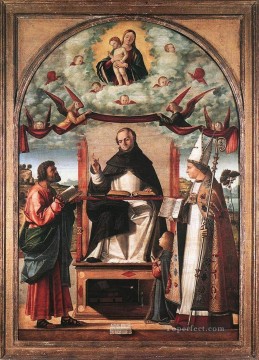 St Thomas in Glory between St Mark and St Louis of Toulouse Vittore Carpaccio Oil Paintings